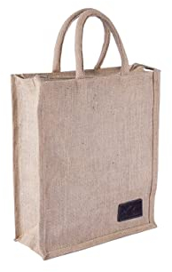 Alpenleder Einkaufstasche - Modell: SHOPPING QUEEN (Handgefertigt) - 100% nachhaltiges Bio-Jute aus regionaler Landwirtschaft | Jutebeutel, Tragetasche *Fair Produziert* (30 x 36,5 x 10cm)