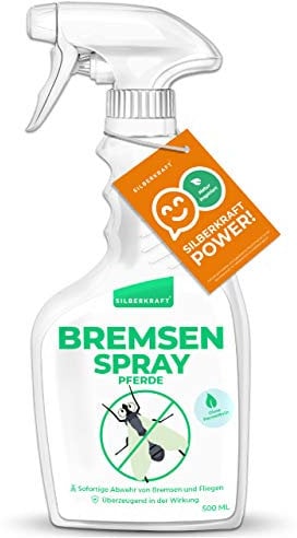 Silberkraft Bremsenspray Pferde 500 ml, effektiver Schutz gegen Bremsen, Fliegen, Stechmücken & Zecken, Bremsen-Ex für Pferd & Reiter, hochwirksames Fliegenspray & Insektenabwehr für Stall & Weide