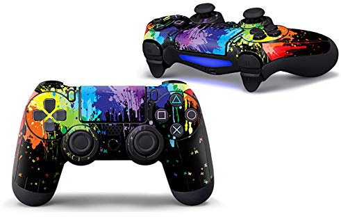 SKINOWN Skin Sticker Schutzhülle für PS4 PlayStation Controller Colorfull Oil Coloring