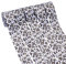 Craftdady Ripsband mit Leopardenmuster, 22,5 cm, Geparden-Muster, Polyester-Stoffband für Stirnbänder, Haarschleifen, Basteln, Wickeln, Weiß