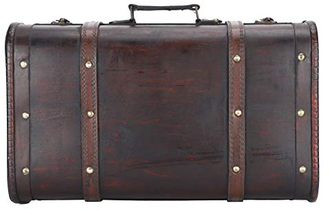banapoy Valise en Bois, Belle Valise Vintage en Bois, Serrure à Boucle à Double Couche de Style Antique pour Hommes et Femmes Photo Studio