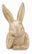 Gehlmann putziger origineller Osterhase als Büste Keramik Champagner-Gold Shabby antikfinish Vintage Optik (groß)