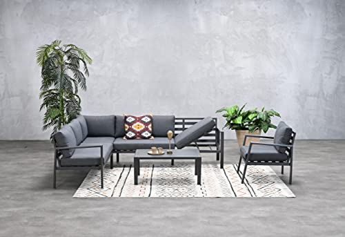 Garden Impressions Aluminium Lounge Lexinton XL Links, Sessel, Liegefunktion und Wasserabweisende Kissen