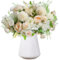 linhaida Künstliche Blumen, 2Pcs Künstliche Pfingstrosen Gefälschte Pfingstrose zur Dekoration Seidenpfingstrosen Blumenarrangements Mittelstücke Tisch für Home Party Hochzeits Dekor