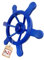 h2i Steuerrad für Spielturm & Spielhaus | Piraten Steuerrad aus wetterfestem Kunststoff | bewegliches Spielschiff | Spielturm Zubehör | blau