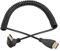 PNGKNYOCN Câble mini HDMI vers HDMI Spira, coudé à 90 degrés, mini HDMI mâle vers HDMI mâle, prise en charge 3D 1080p (courbé vers le bas)
