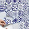 30 Stück Fliesenaufkleber 10x10 cm für Bad und Küche - Mosaikfliesen, Klebefliesen - Klebefolie Fliesen selbstklebend SET // Design: Azulejo Love