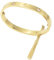 SEFILKO Luxuriöses Liebesarmband aus Vergoldetem Edelstahl im Einfachen Stil für Damen Herren (Gold CZ-16)