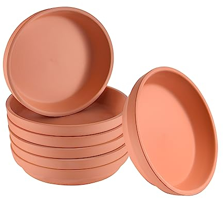 Hosnhh Terrakotta-Pflanzenuntersetzer, Mini Runde Tontopf Pflanztabletts Blumentopf-Untersetzer für Innen- und Außenpflanzen Töpfe (18,8 cm)