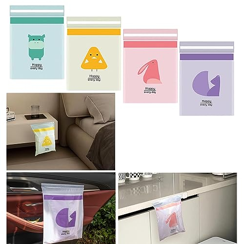 Bolsas de basura para automovilistas, impermeables, autoadhesivas, duraderas, portátiles, bonitas bolsas de basura para coche, cocina, dormitorio, baño, oficina (60 unidades)