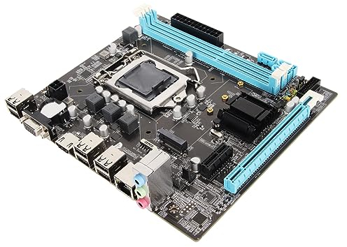 Scheda Madre da Gioco LGA 1155 2nd WiFi per PC Desktop, H61 6 USB2.0 DDR3 M.2 NVMe NGFF 100Mbps LAN Micro ATX Scheda Madre per Socket LGA1155 I3 I5 I7, Processo Desktop Scheda