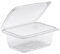 50 barquettes fraicheur avec couvercle à charnière 375 cc en plastique PET pour salade et aliments froids