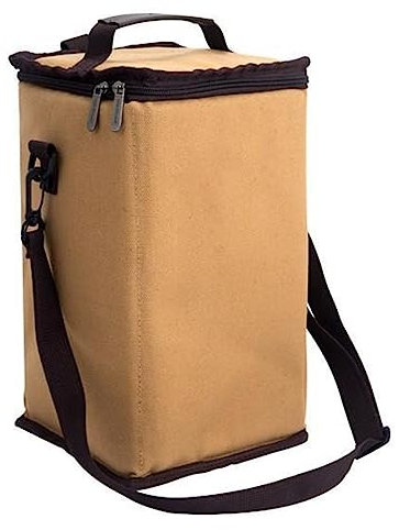 Fockety Camping-Licht-Aufbewahrungstasche, Camping-Lampentasche, Doppelter Reißverschluss, Canvas, Wasserdichter Lederboden, Großes Fassungsvermögen, Abnehmbarer Schultergurt für den