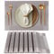 Gucass Set di 8 Tovagliette Americane Lavabile, Tovagliette Colazione in PVC, Tovagliette Resistente al Calore e Antiscivolo, Eleganti Tovagliette per Tavolo della Cucina e Sala(45x30cm, Marrone)