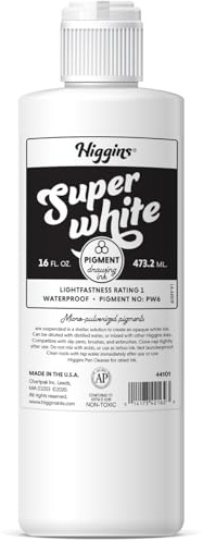 Higgins Super White Pigmented Drawing Ink, 16 Oz. Bottle (44101)