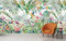 Audace Liberté Panorama-Tapete, Dschungel, Seide, 355 x 250 cm, 3D-Poster, personalisierbar, für Wohnzimmer, Schlafzimmer, Restaurant, Wanddekoration – Papagei, Schildkrötenrücken, Bambus