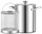 4L Spargeltopf 304 Edelstahl Fritteuse Topf Spargel Gemüse Dampfgarer Spaghetti Nudeln Herdplatten-Kocher Mit Abnehmbarem Korb Und Deckel, Silber