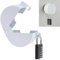 TEMEILI Door Handle Lock, Metal Door Knobs Covers, Prevents Door Handle from Turning and Entering Keyhole, Suitable for Door Locks for Bedrooms, Portable Lock for Door,Knob Lock（White）