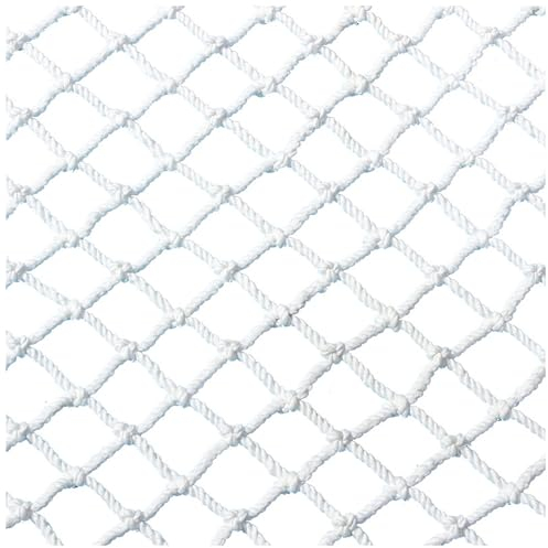 SSWZHANG Schutznetz Weiß Sicherheitsnetz für Kinder, Handgewebtes Nylon Balkon Fenster Katzennetz Treppen Schutznetz, Wand Dekoratives Zaunnetz, LKW Frachtnetz(Size:2 * 2m(7 * 7ft),Color:weiß)