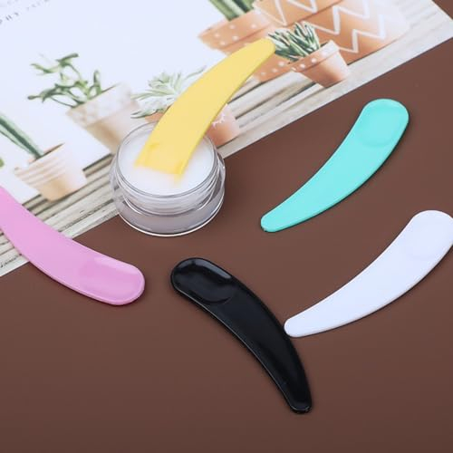 LuLiyLdJ Spatule Plastique, Spatule Maquillage, Spatule Creme Visage, Spatule de Maquillage, Mini Spatule, Spatule à Masque Cosmétique, Plastique Cuillère Crème, Cosmétique Spatule Cuillère, 30 pièce