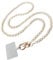 JOMA-E Shop Phone Lanyard Crossbody Stylish Anti-Theft Strap with Tabs, Detachable Chain for iPhone Pearl Beads Charm Chain, Cell Phone Neck Holder for Women (A)