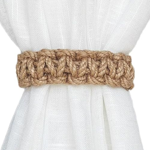 TQEBWUS Embrasses de Rideaux tissés, Attaches de Rideaux tressés - Attache de retenue pour Rideaux - Embrasses de Rideaux tissées à la Main, embrasses de Rideaux en Corde, embrasses de drapés