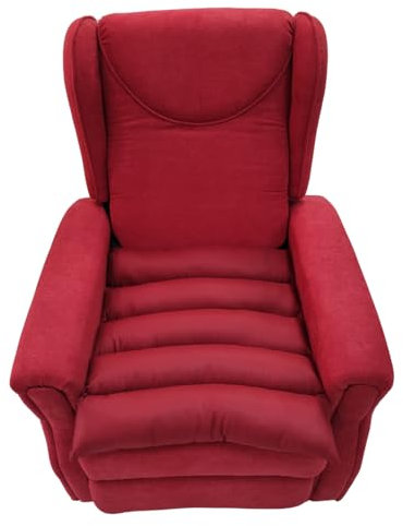 TAKIMED Cojín de cinco secciones de fibra hueca siliconada, cojín antiescaras, cojín ortopédico para sillón, cojín para sillón, producto artesanal fabricado en Italia. (Rojo)