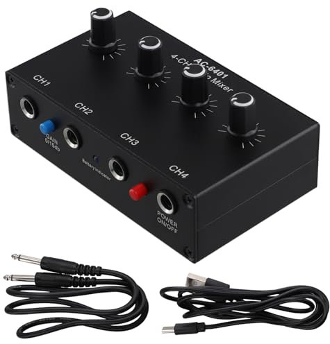 Rfeeuubft AC-6401 Microphone Condenser Sound Card PC Computer Audio USB Electric Guitar Live Broadcast Recording Sound Card