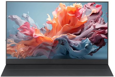 15.6 Inch Portable Monitor, 1920 * 1080P FHD IPS Laptop Monitor, USB C HDMI Ultra-Thin Display, 16:9 Widescreen TFT LCD Display for Laptop PC Phone Mac Xbox PS4/5,Black-15.6''