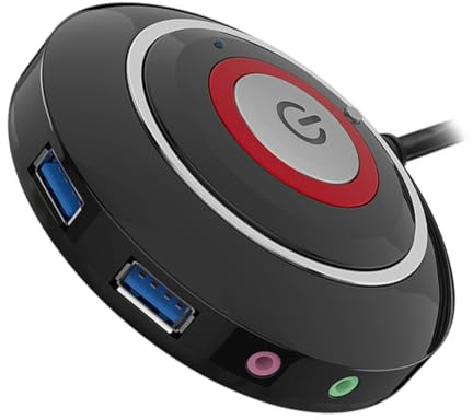 BESPORTBLE Botón Pulsador de Reinicio USB para Carcasa de Computadora Escritorio, Accesorio Ordenador Práctico Adhesivo para Fácil Instalación, Compatible Placas Base, Adecuado para Hogar