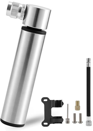 Mini Bike Pump Portable Aluminum Bicycle Tyre Pump for Road Mountain Bikes | Fast Inflation Universal Presta & Schrader Valves, Hand Tyre Pumps