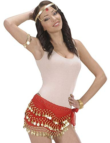W WIDMANN MILANO Party Fashion - Hüftgürtel mit Münzen, Münzgürtel, Bauchtänzerin, Wahrsagerin, Orient Schmuck