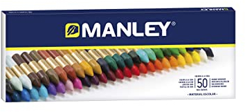 Manley MNC00088 Wachsmalkreiden Wachsmalstifte, 50 Stück