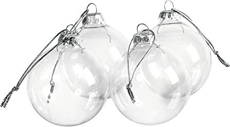 Boule en verre VBS, Ø 6 cm, 4 pc.
