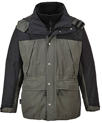 Portwest S532 Orkney 3-in-1 Jacket Long Sleeve Waterproof Pack Away Hood | Grey, 3X Large, EN 343 Class 3:2, Regular Fit, Interactive Fleece, Phone Pocket, Two-Way Zip, Zipped Pockets, Corporate