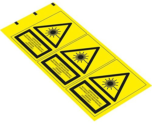 LEMAX® Warn-Kombischild Laserstrahlung# Laser Klasse 4, DIN, Folie, 70x50mm, 3/Bogen