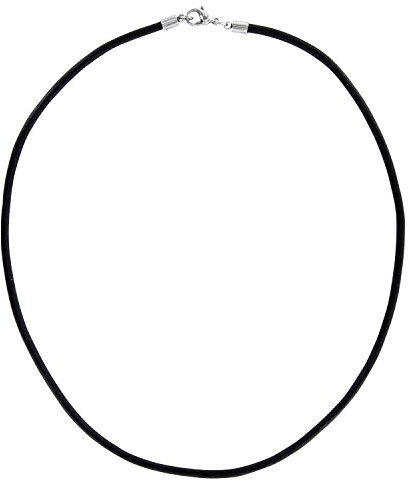 Auroris Echtleder Kette schwarz Dicke 3mm mit Karabinerverschluss aus Edelstahl/Länge: 60cm