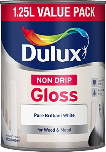 Dulux Non Drip Gloss Paint, 1.25 L - Pure Brilliant White
