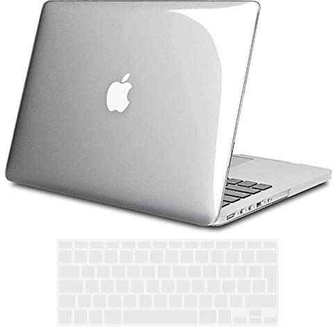 TECOOL Hülle Kompatibel mit Alten MacBook Pro 13 Zoll Retina 2015 2014 2013 2012 (A1502 A1425), Ultradünne Schutzhülle Hartschale Transparent Case mit Tastaturschutz (EU Layout), Kristallklar