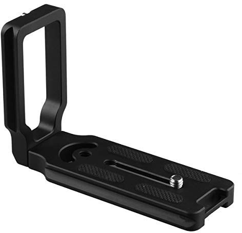 L Winkel Grip Vertikale Schießen Handgriff QR Schnellverschluss L Platte DSLR Kamera Halterung Halter für Nikon D750 D810 D7000 D7100 D7200 D610 D800 D800E D610 Kompatibel mit Arca Swiss