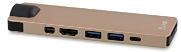 LMP 18954 USB-C Compact Dock 4K 8-Port, HDMI, Mini-DP, ETH, USB 3.0, SD/microSD, USB-C, Alu, Gold