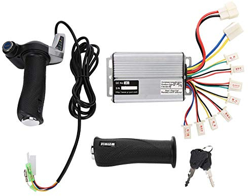 Bnineteenteam Motor gebürsteter Geschwindigkeitsregler, 1000W Motor gebürstete Geschwindigkeitsregelung und Batterieanzeige GRAP Drehgriff mit Lock 36V Fahrt