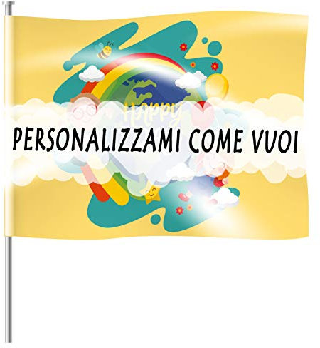 My Custom Style Bandiera 90x150 Personalizzata, Alta qualità, con Passante