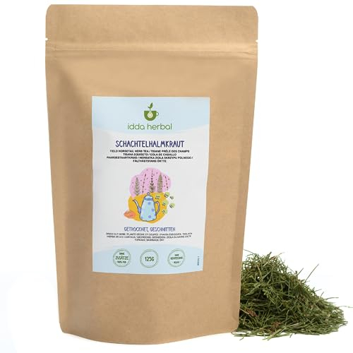 Infusión de Cola de Caballo (125g), Té Suelto de Hierbas de Cola de Caballo, Cola de Caballo Seca, 100% Natural y Pura para Preparar Té de Hierbas, Té de Cola de Caballo, Infusión de Hierbas