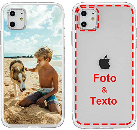 MXCUSTOM Funda Personalizada para Apple iPhone 11, Carcasa Personalizado Telefono movil Transparente Blando TPU con Foto Imagen Texto Disena (FXT-CR-P1)