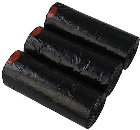 Ortodayes Sacs poubelle 30 L, sacs poubelle en plastique avec cordon de serrage, sacs poubelle de bureau