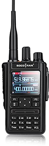 SOCOTRAN GPS Full Band Walkie Talkie Rechargeable Bluetooth Programming Handheld Two Way Radio, JC-8629 5W High Power Professional Ham Radio Transceiver Automatic Frequency Modulation FM Radio