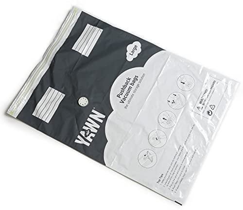 Yawn Air Push Back Vacuum Reusable Storage Bags, 6pcs - Mixed Pack