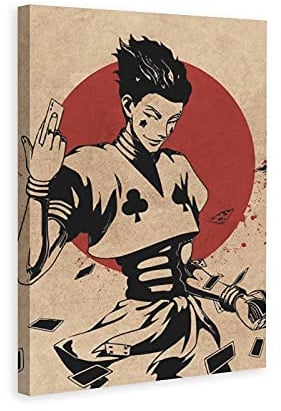Wandkunst, Dekoration, Hisoka, Leinwand, Poster, Schlafzimmer, Büro, Raumdekoration, Geschenk, Dekoration, Druckbild, Gemälde für Wohnzimmer, Schlafzimmer, Dekoration, 50 x 75 cm