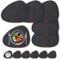 LITLANDSTAR Filz Tischsets Untersetzer 12er Set, hitzebeständige rutschfeste Tischsets für Zuhause und Restaurant Waschbare Tischsets Set mit 6 Tischsets, 6 Untersetzer(Dunkelgrau)
